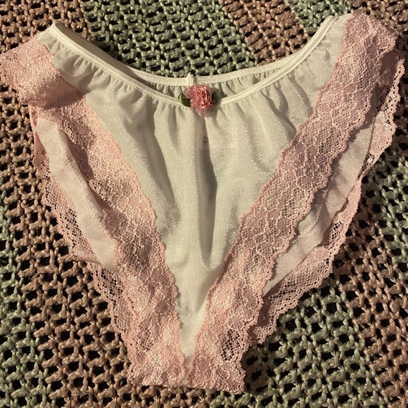 Victoria's Secret Other - Vintage Victoria’s Secret Satin Lace Hi-Leg Bikini Panties